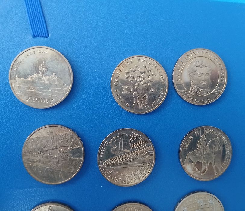12 monety 2 zł okolicznościowe Gdynia Kuter 2000 lat Ułan Poniatowski