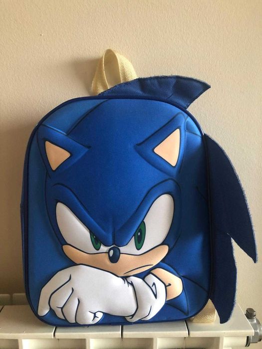 Mochila Sonic 3D (como nova) — edição rara
