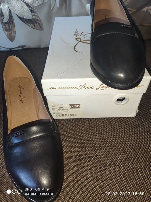 Шкіряні туфлі 38 розмір