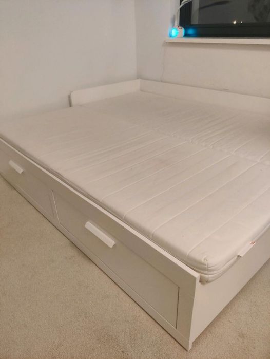 Ліжко трансформер Ikea Bremnes двоспальне односпальне з шухлядами