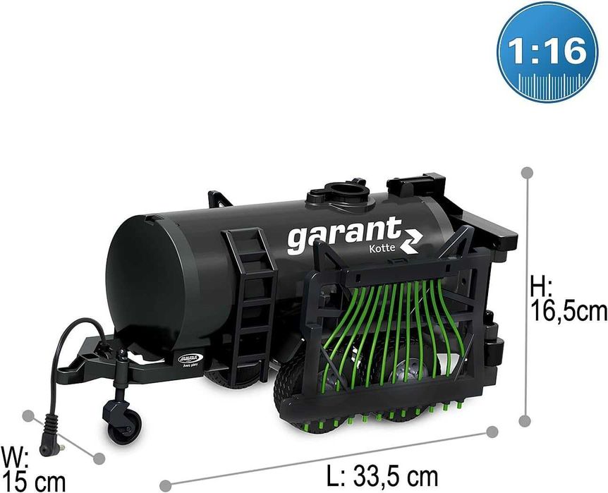Jamara 405236 - Garant Przyczepa Beczkowa - Zbiornik 450 ml