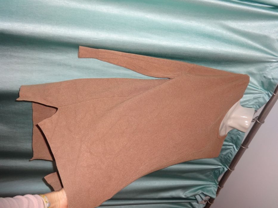 Стильная тёплая туника кофта блузка свитер для беременных 46 48