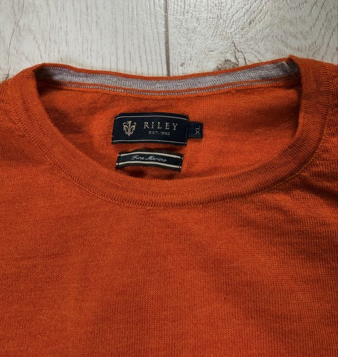 Sweter wełniany merino Riley r.Xl styl klasyczny
