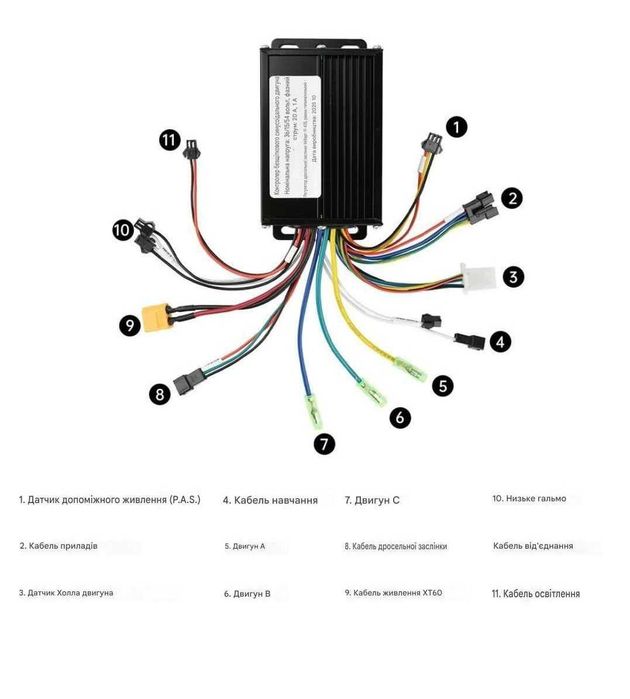 Синусний Контроллер з дисплеем для електровелосипеда s866 350w-500w 36/48v
