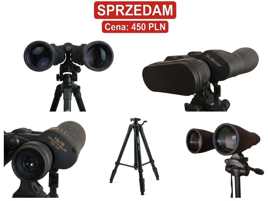 Lornetka Celestron SkyMaster 15x70 + Statyw Velbon EX-630