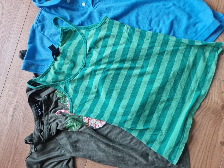 Trzy bluzki koszulki 38 M flaming