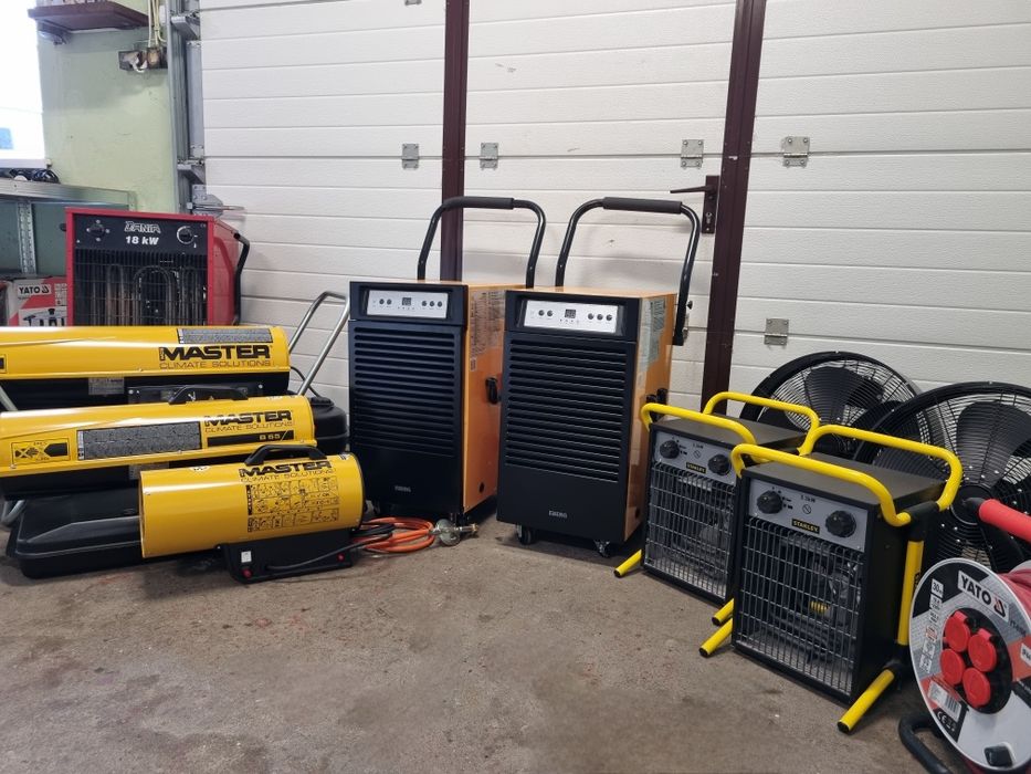 Osuszacze Powietrza, Nagrzewnice, osuszanie budynków