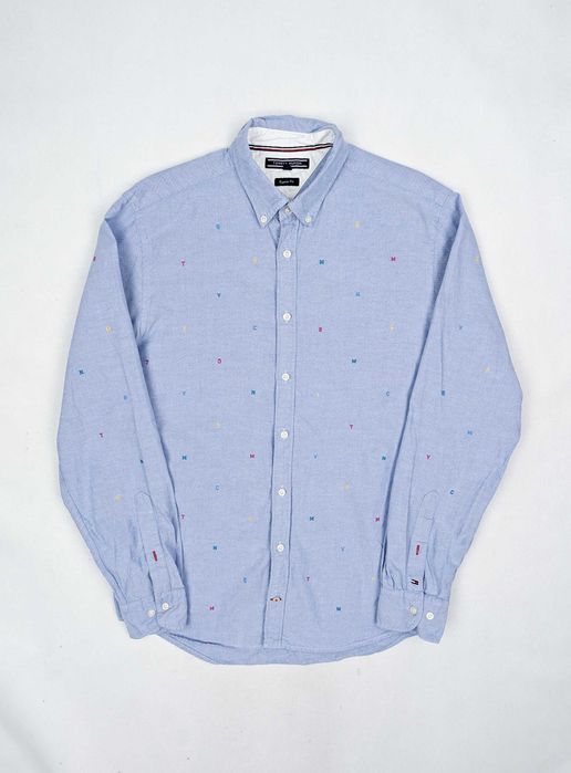 Tommy Hilfiger niebieska koszula M logo