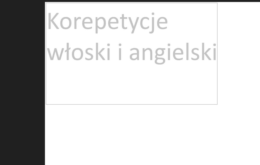 Korepetycje włoski i angielski