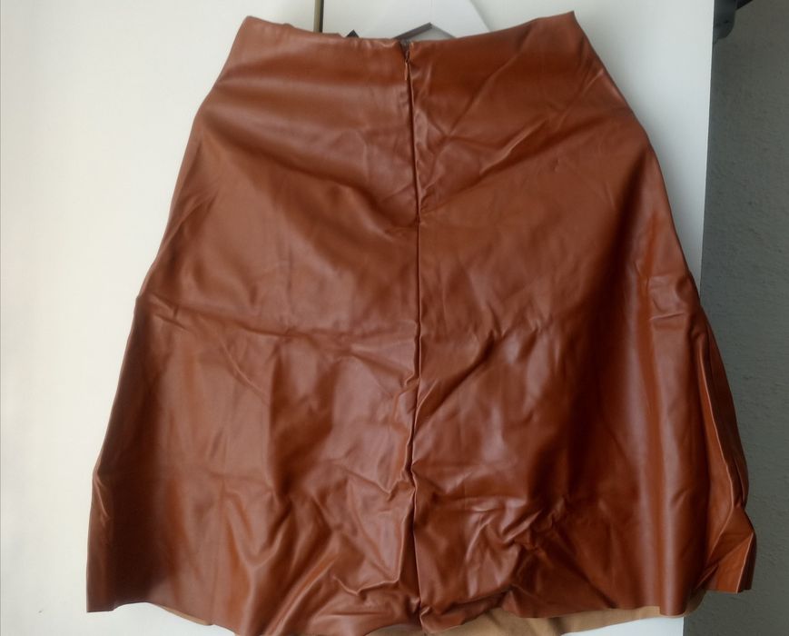 Spódnica brązowa skóra eko rozmiar L 40