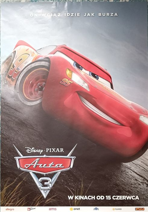 Plakat filmowy Auta 3 wymiary 100x70