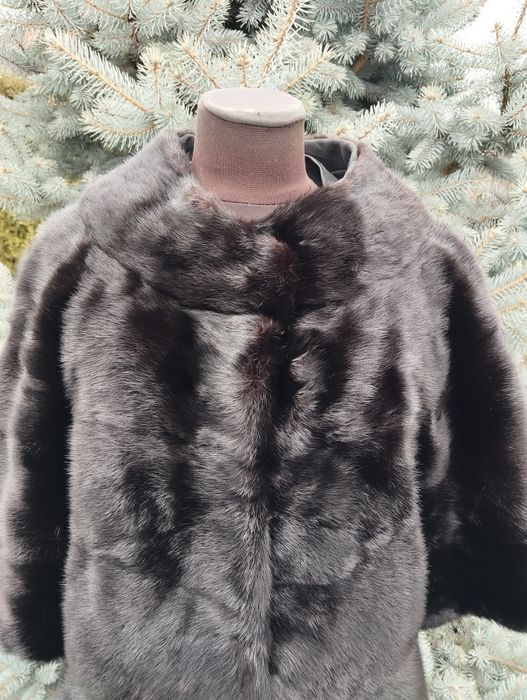 Ог 100, норкова шуба модель автоледі полушубок норковий чорний 42-44-4