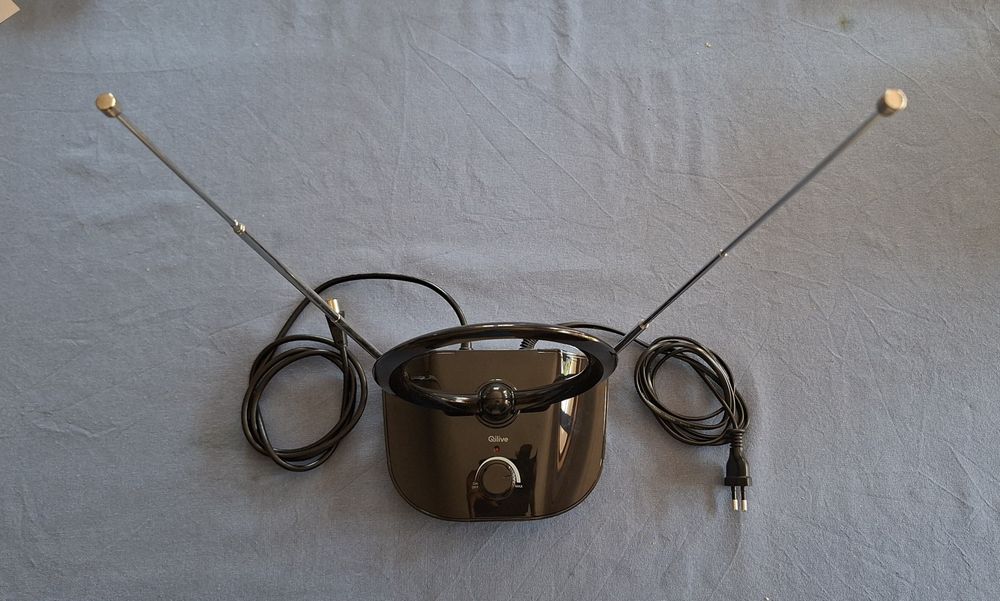 Antena portátil para TV com amplificador