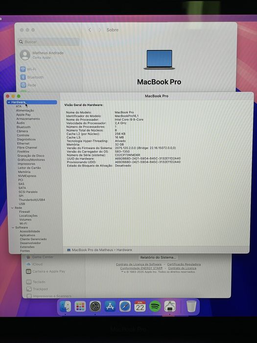 MacBook Pro 16 2019 i9 32gb [Radeon Pro 5500m 8gb]