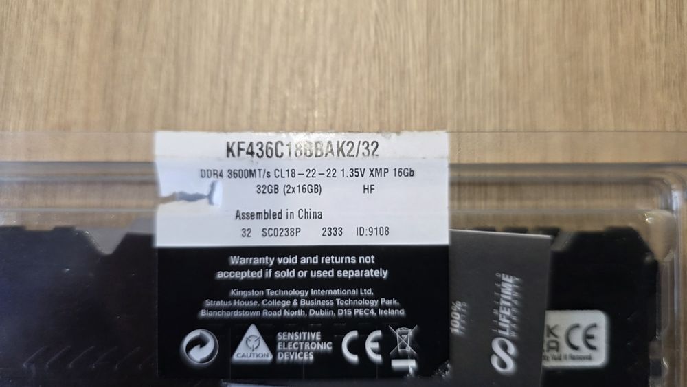 Pamięc ram DDR4 2x16GB 3200Mhz Kingston Fury Best RGB