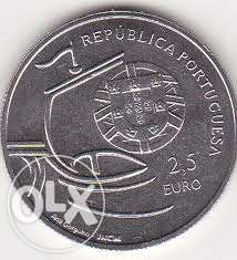 Coins 2.5 € (100 Years of the University of Lisbon)