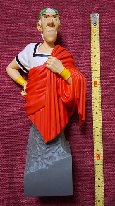 Busto em resina de Júlio César. Universo Asterix
