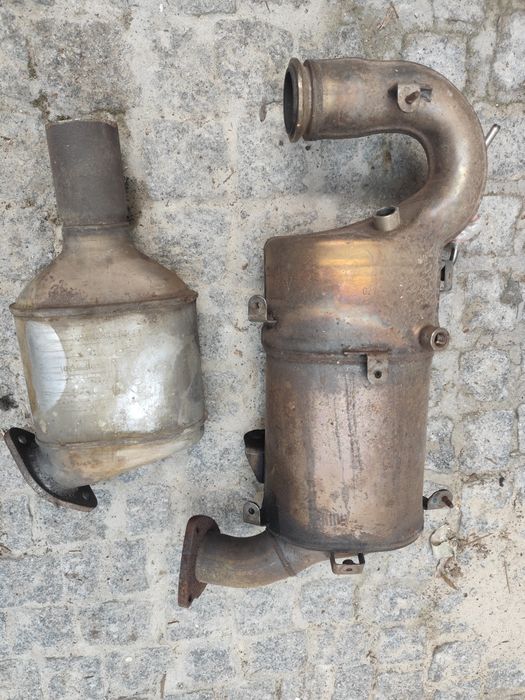 Catalisador, filtro de partículas, discos travão limpeza de garagem.