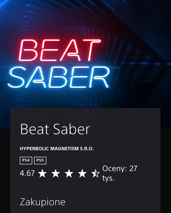 Beat saber, job Simulator, vacation Simulator PS4 ps5