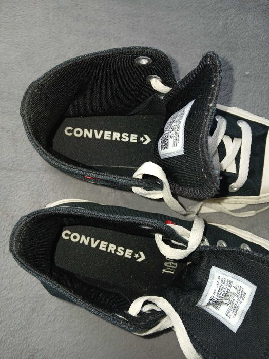 Converse Chuck Taylor All Star czarne z haftowanymi wiśniami wiśnie r. 37,5
