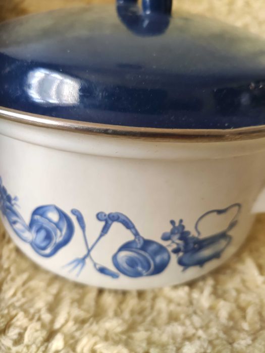 Большое эмальведро и кастрюля, БУ винтаж Польша (Киев)