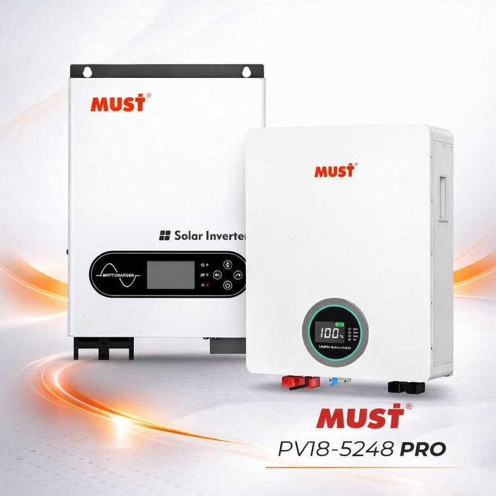 Комплект MUST PV18-3624 ECO 3600Вт + акумулятор LiFePO4 25.6В 200А·год
