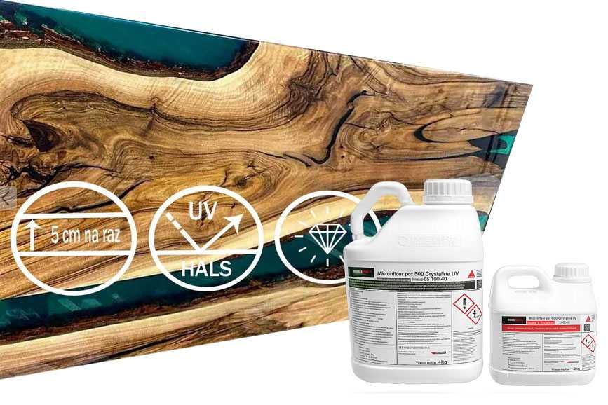 Żywica epoksydowa odlewnicza pox 500 Crystaline UV nawet 5cm na raz