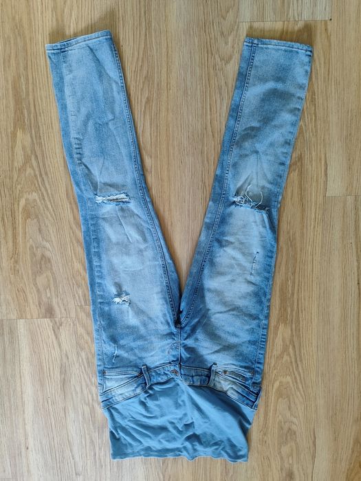 Spodnie jeansy dżinsy ciążowe przetarcia r. 38 H&M