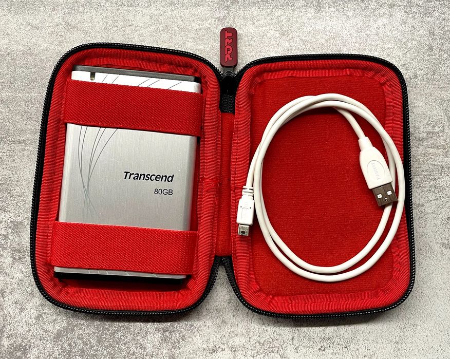 Зовнішній жорсткий диск HDD Transcend StoreJet 2.5" 80Gb USB2.0 Silver