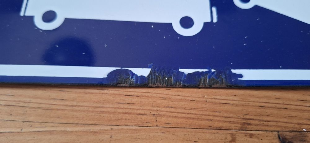 Placa esmaltada publicidade reboque