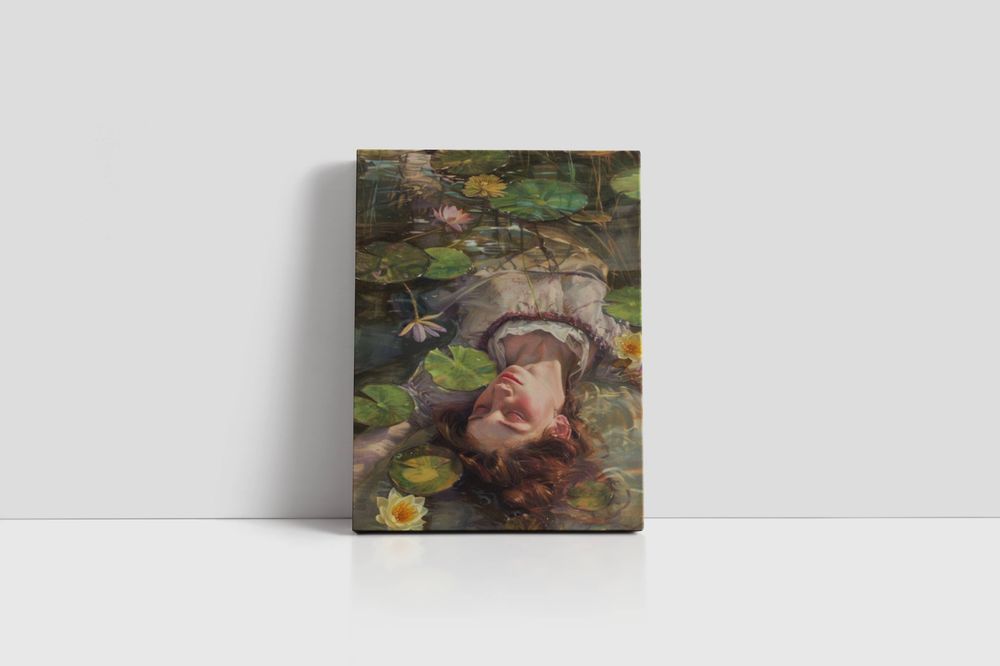 Obraz na płótnie "Kobieta w wodzie" 30x40 cm – elegancka dekoracja