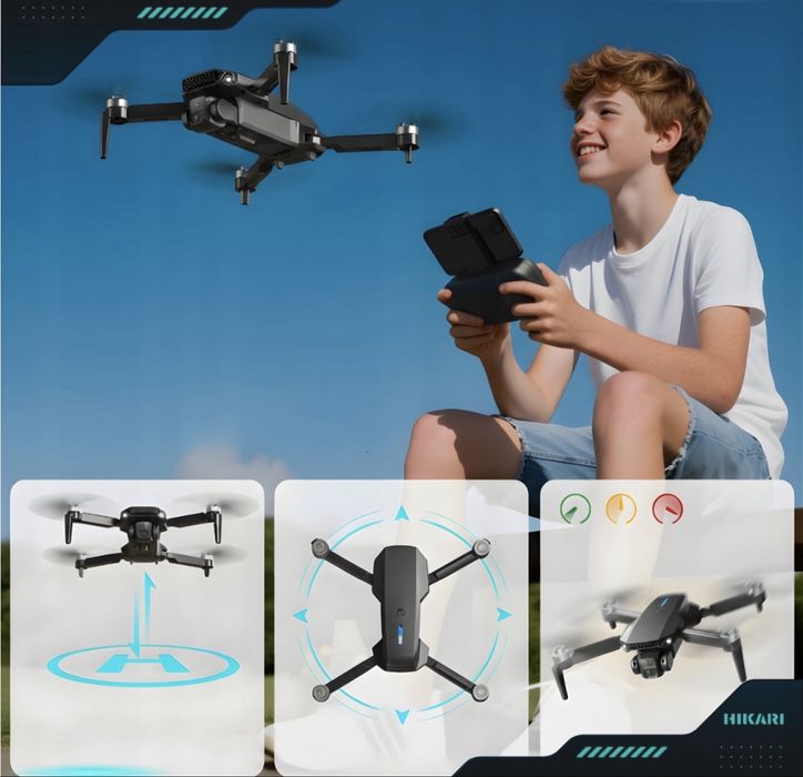 NOWOŚĆ 2026 Dron E88 Gt bezszczotkowy 2 kamery WIFI 3 Baterie