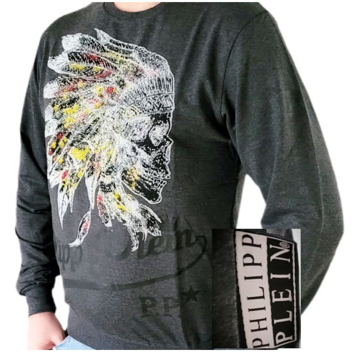 Philipp Plein Bluza męska motyw Indianin