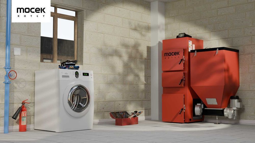 Kocioł węgiel pellet drewno piec Moceko PRO 35kW dotacje OD RĘKI ZUM