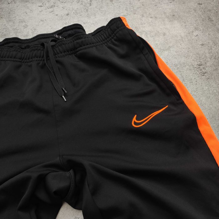 MĘSKIE Dresy Sportowe Czarne Nike Dri-Fit Joggery Treningowe Football