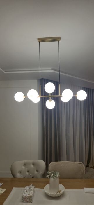 Żyrandol nad stół do jadalni italux mirellio 8 lamp