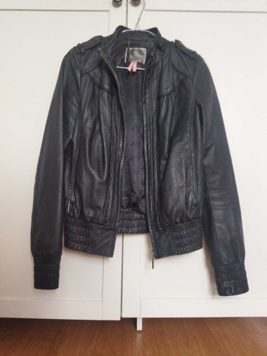 Kurtka, ramoneska skórzana Lipsy London  r. XS/S, k.  czarny
