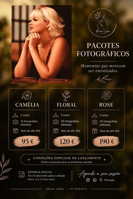 Ensaio Fotográfico | 2 Looks + Reel