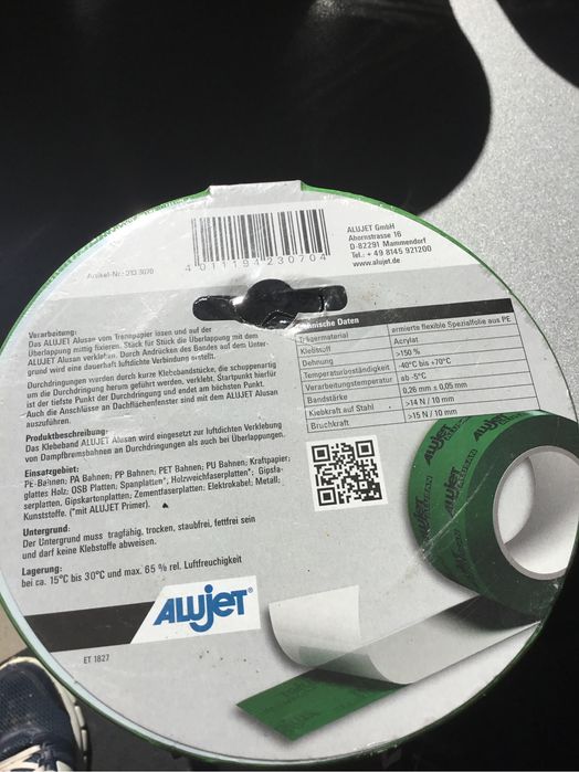 Tasma ALUJER ALUSAN do klejenia paroizolacji 25 m