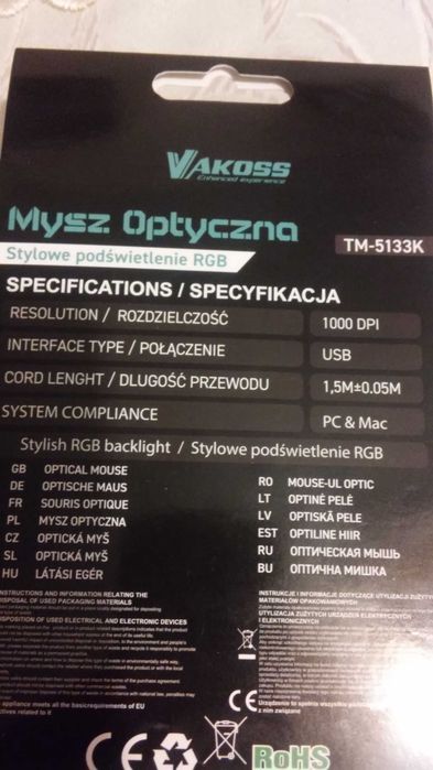 myszka vakoss  nowa