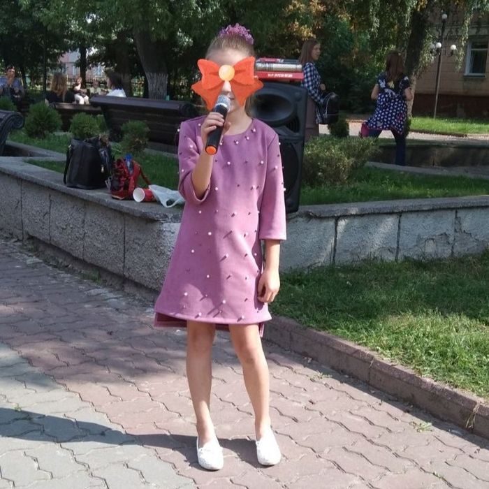 Сукня для дівчинки, плаття замшеве