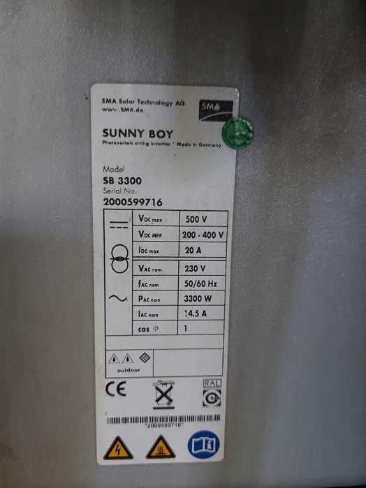 Inversor Solar Sunny Boy 3300