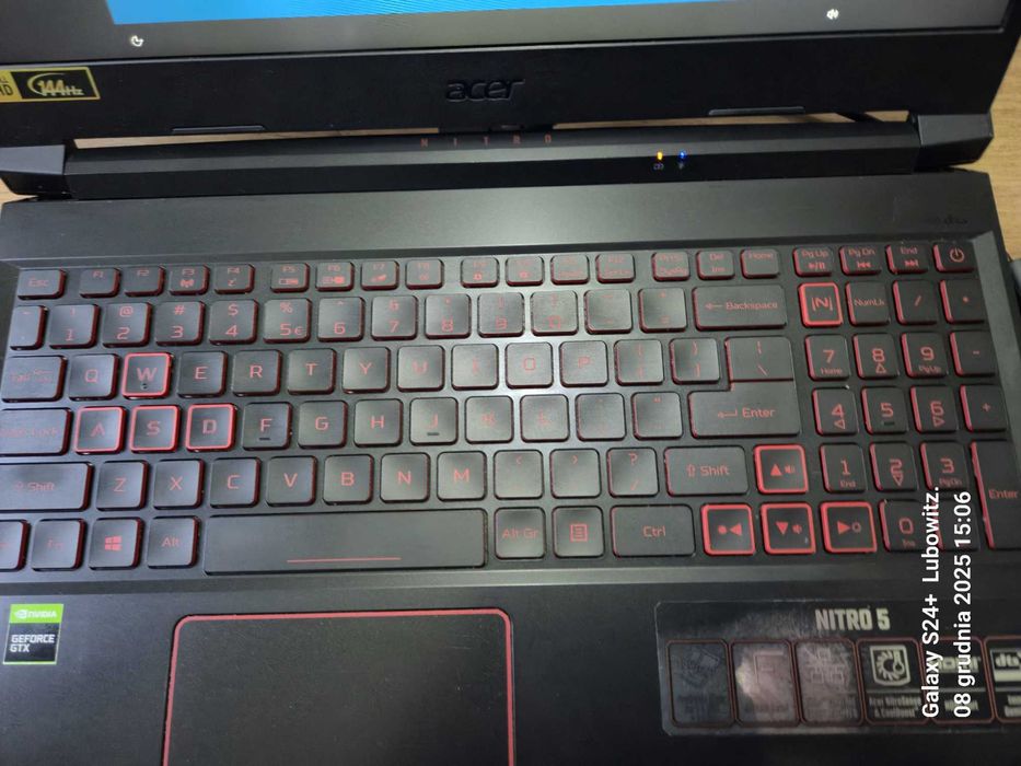 Laptop ACER Nitro 5 15.6" i5-10300H 8GB RAM 512GB SSD GeForceGTX1650TI