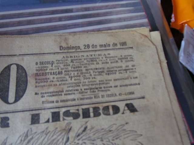 raro jornal O Século 28  maio de 1911 República candidatos por Lisboa