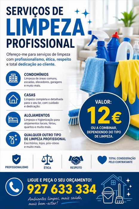 Ofereço para fazer limpeza  Burla não!!!