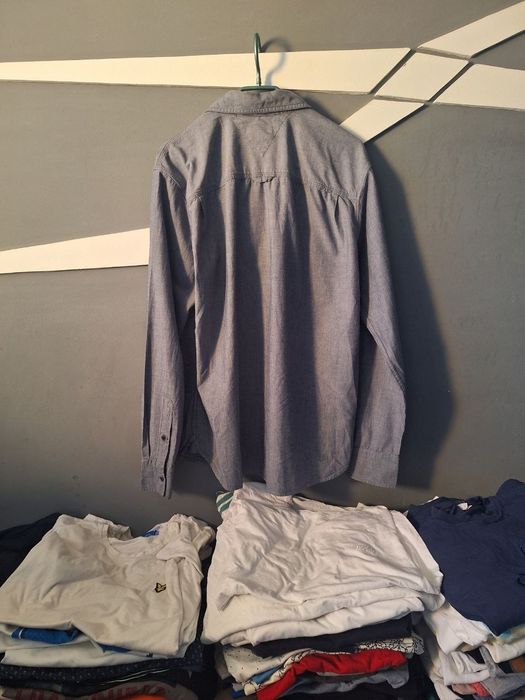 Чоловіча сіра сорочка Tommy Hilfiger XL