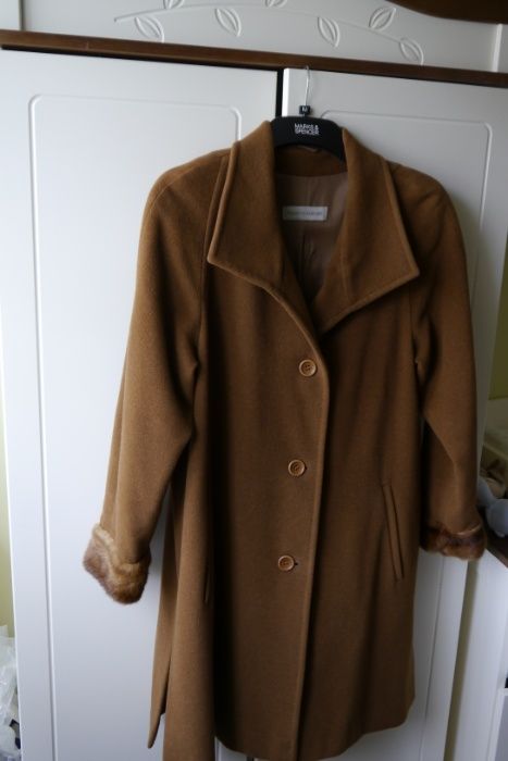Płaszcz damski Franco Callegari brązowy, rozmiar 38, oversize