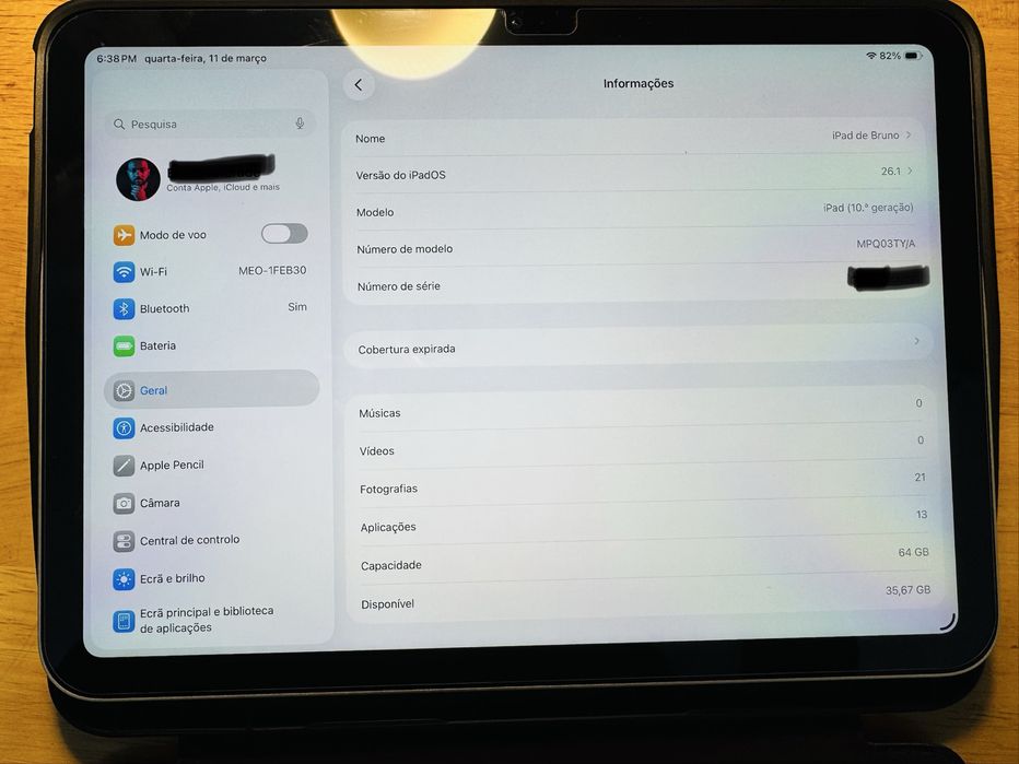 iPad 10ª Geração APPLE (10.9'' - 64 GB - Wi-Fi - Prateado)