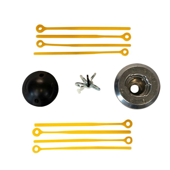 Zestaw tnący do kosiarki 1 głowica + 4 żyłki śr. 3,5 i śr. 4.5