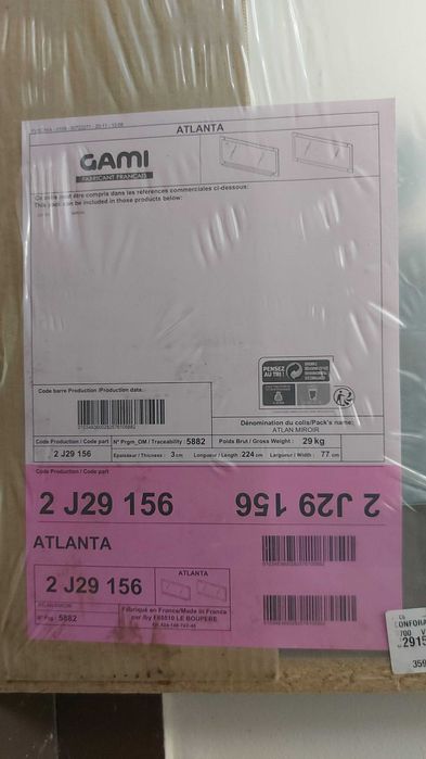 Móvel Conforama – Espelho Atlanta Chene Fusa, Novo e em Caixa